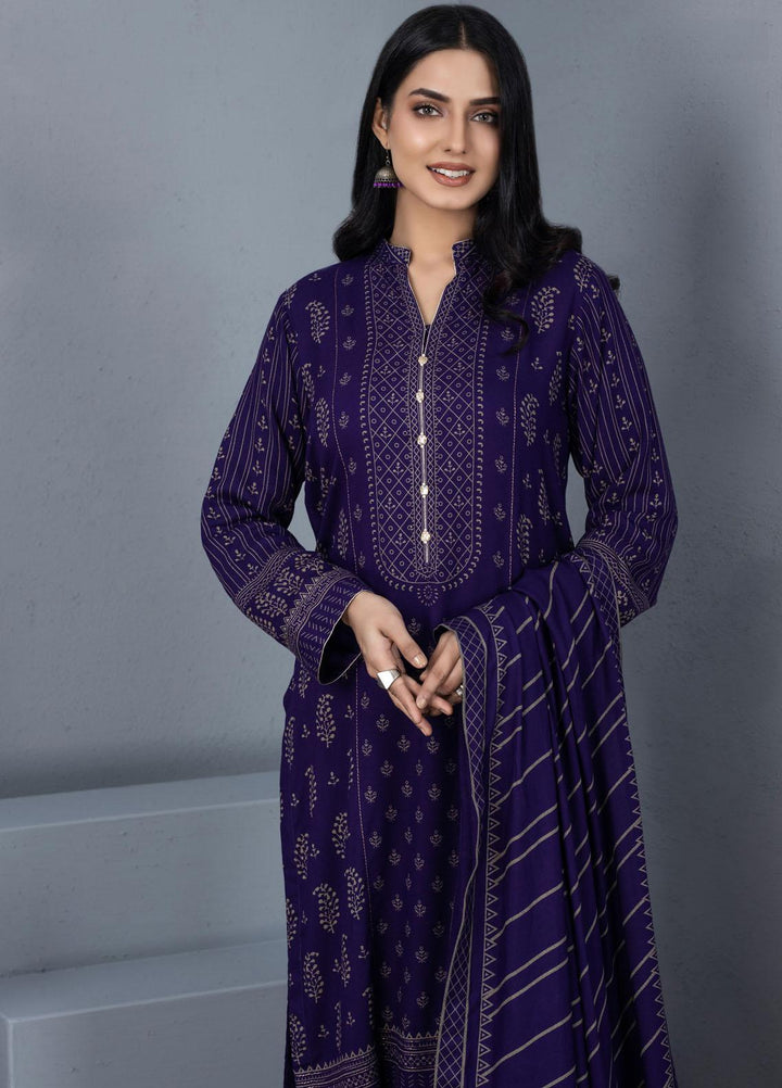 Lakhany Printed Pashmina Suits Unstitched 3 Piece LSM21PSH PPC-304-C - Winter Collection