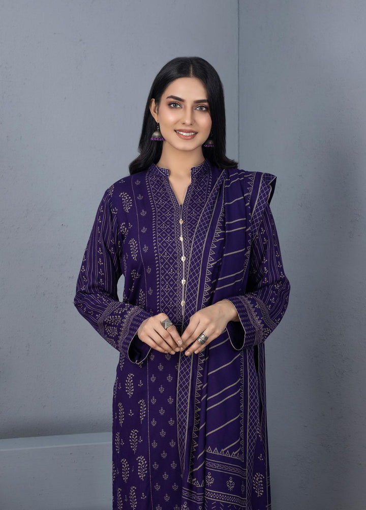 Lakhany Printed Pashmina Suits Unstitched 3 Piece LSM21PSH PPC-304-C - Winter Collection