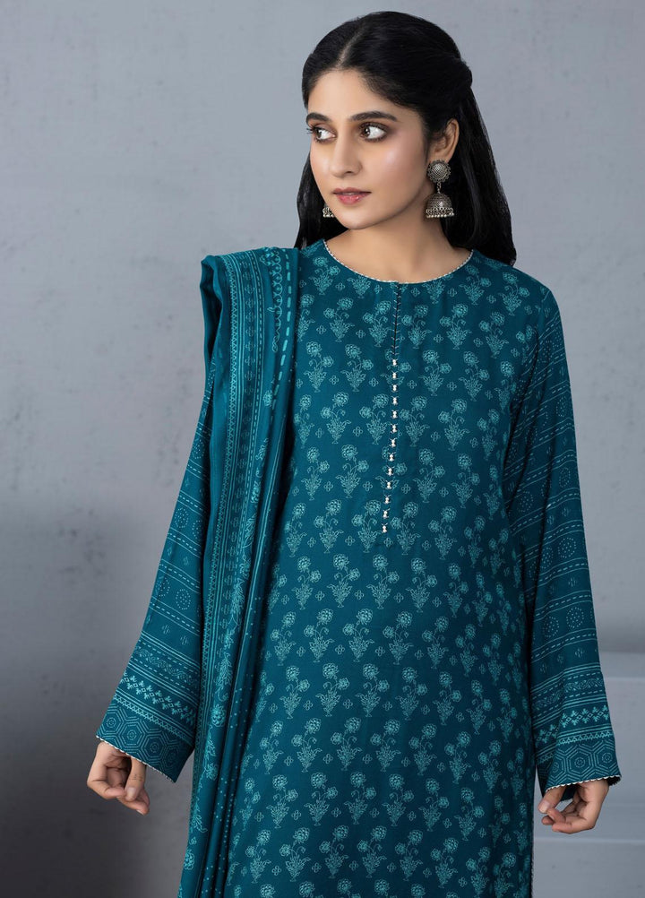 Lakhany Printed Pashmina Suits Unstitched 3 Piece LSM21PSH PPC-307-A - Winter Collection