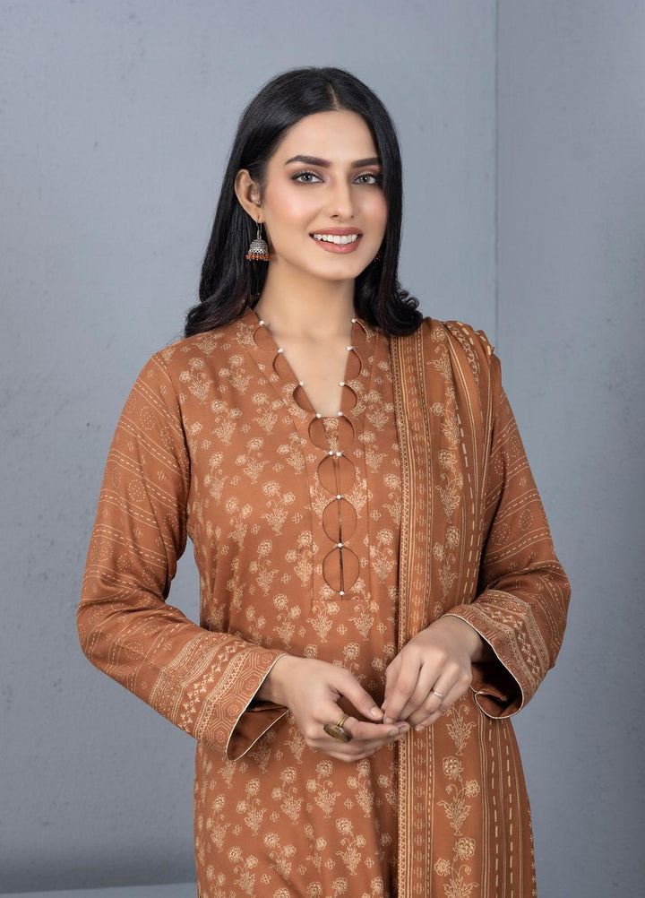 Lakhany Printed Pashmina Suits Unstitched 3 Piece LSM21PSH PPC-307-C - Winter Collection