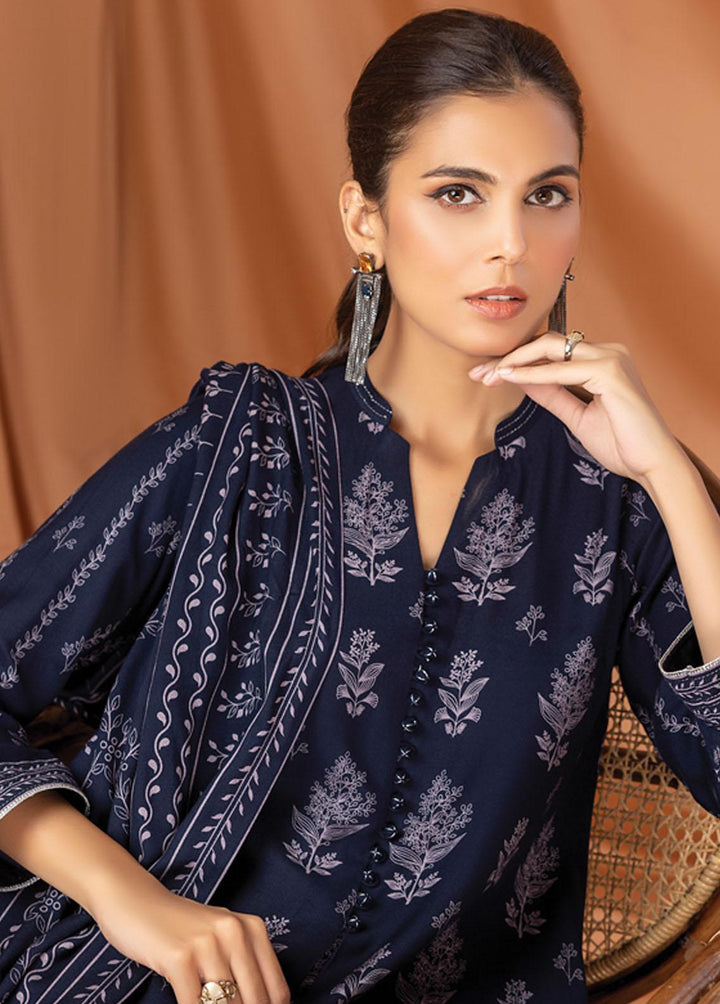 Lakhany Printed Pashmina Suits Unstitched 3 Piece LSM22P PPC-301-B - Winter Collection
