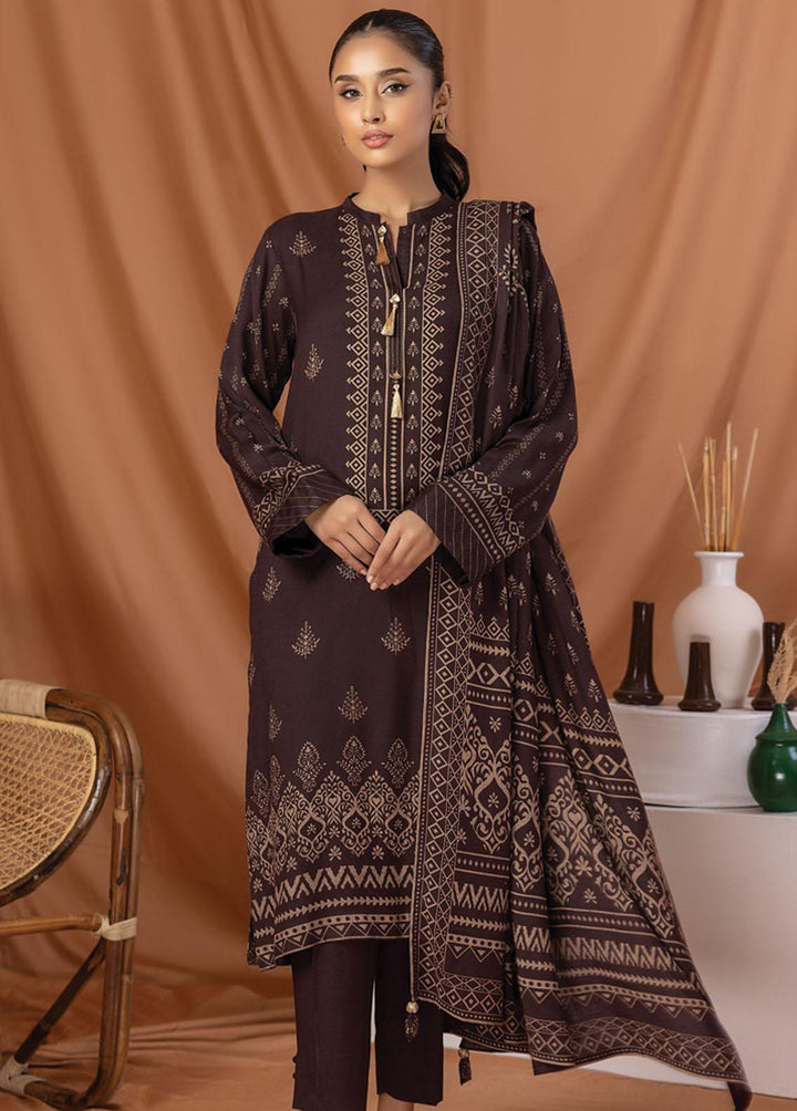 Lakhany Printed Pashmina Suits Unstitched 3 Piece LSM22P PPC-302-C - Winter Collection
