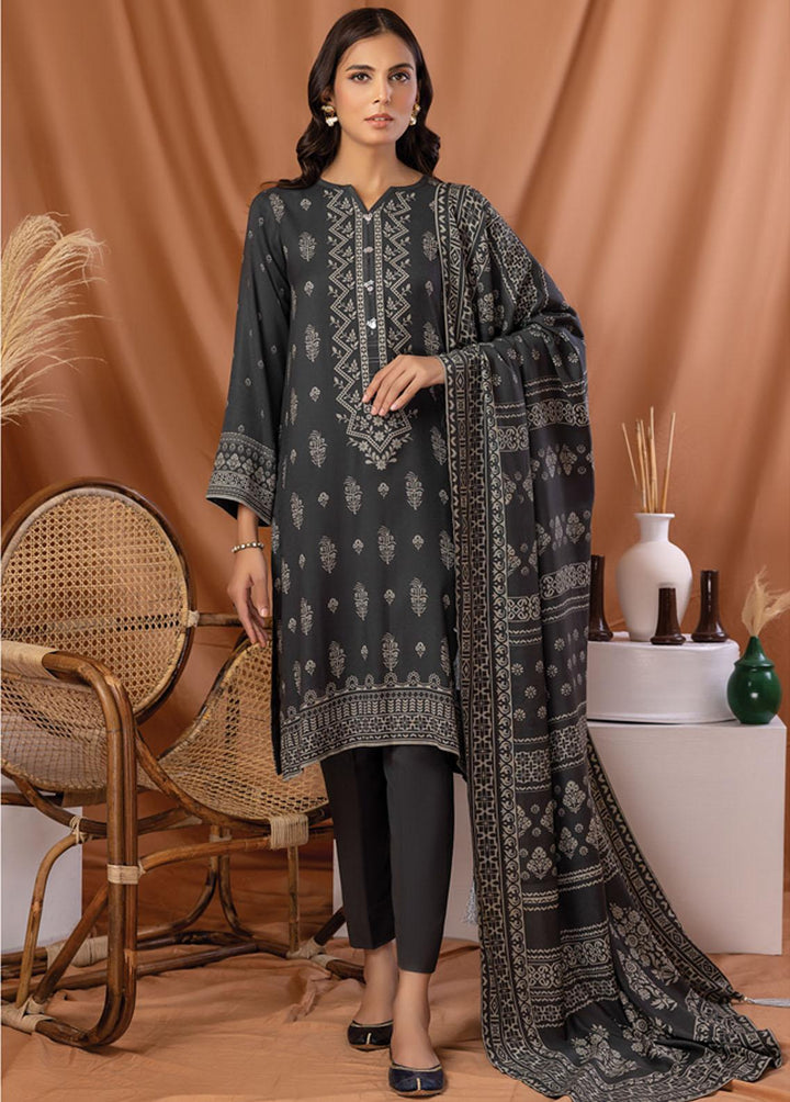 Lakhany Printed Pashmina Suits Unstitched 3 Piece LSM22P PPC-303-C - Winter Collection
