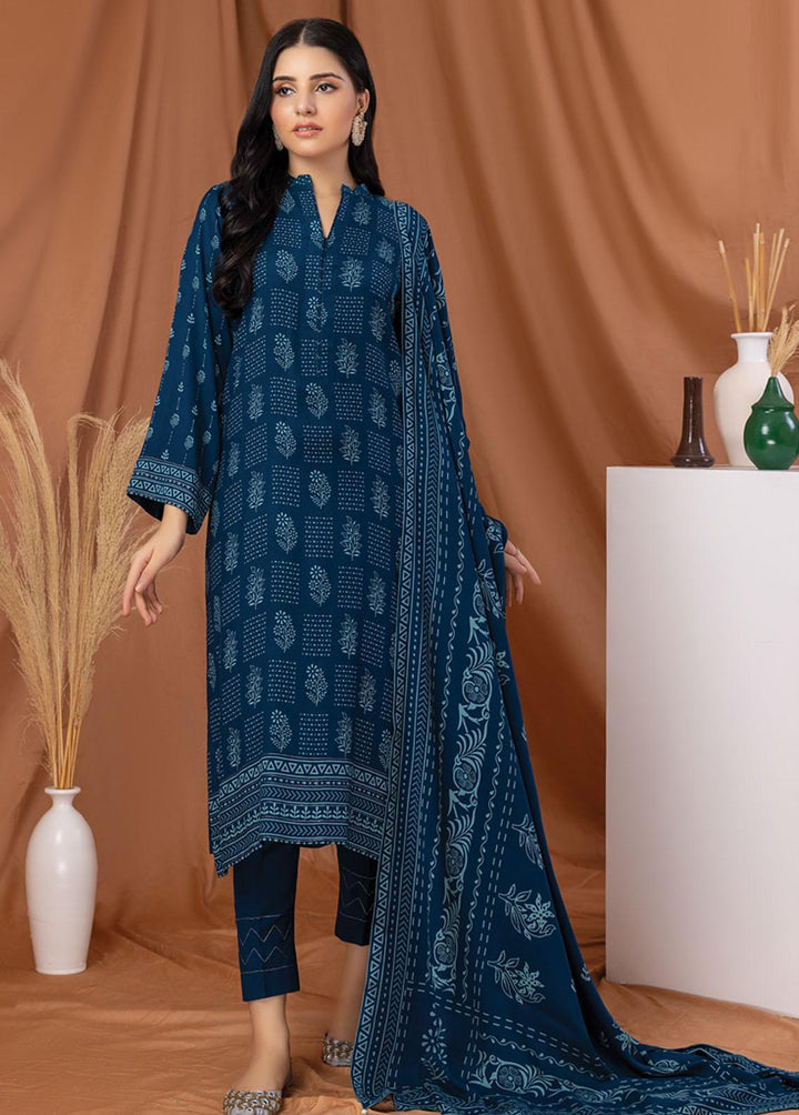 Lakhany Printed Pashmina Suits Unstitched 3 Piece LSM22P PPC-305-C - Winter Collection