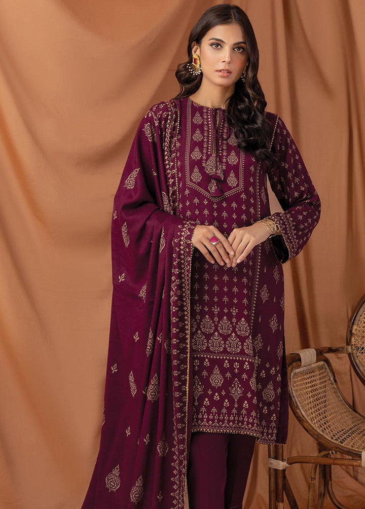 Lakhany Printed Pashmina Suits Unstitched 3 Piece LSM22P PPC-307-A - Winter Collection