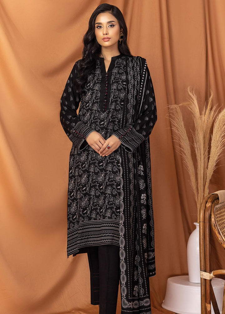 Lakhany Printed Pashmina Suits Unstitched 3 Piece LSM22P PPC-308-C - Winter Collection