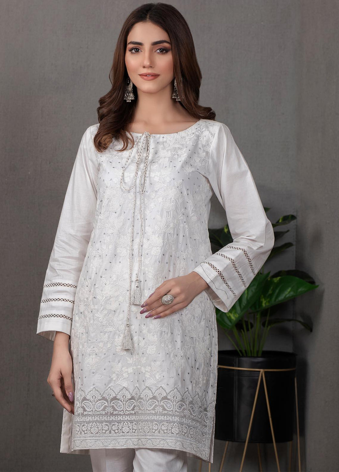 Lakhany Pret Embroidered  Cotton Kurties LSM21CW LSM-2095