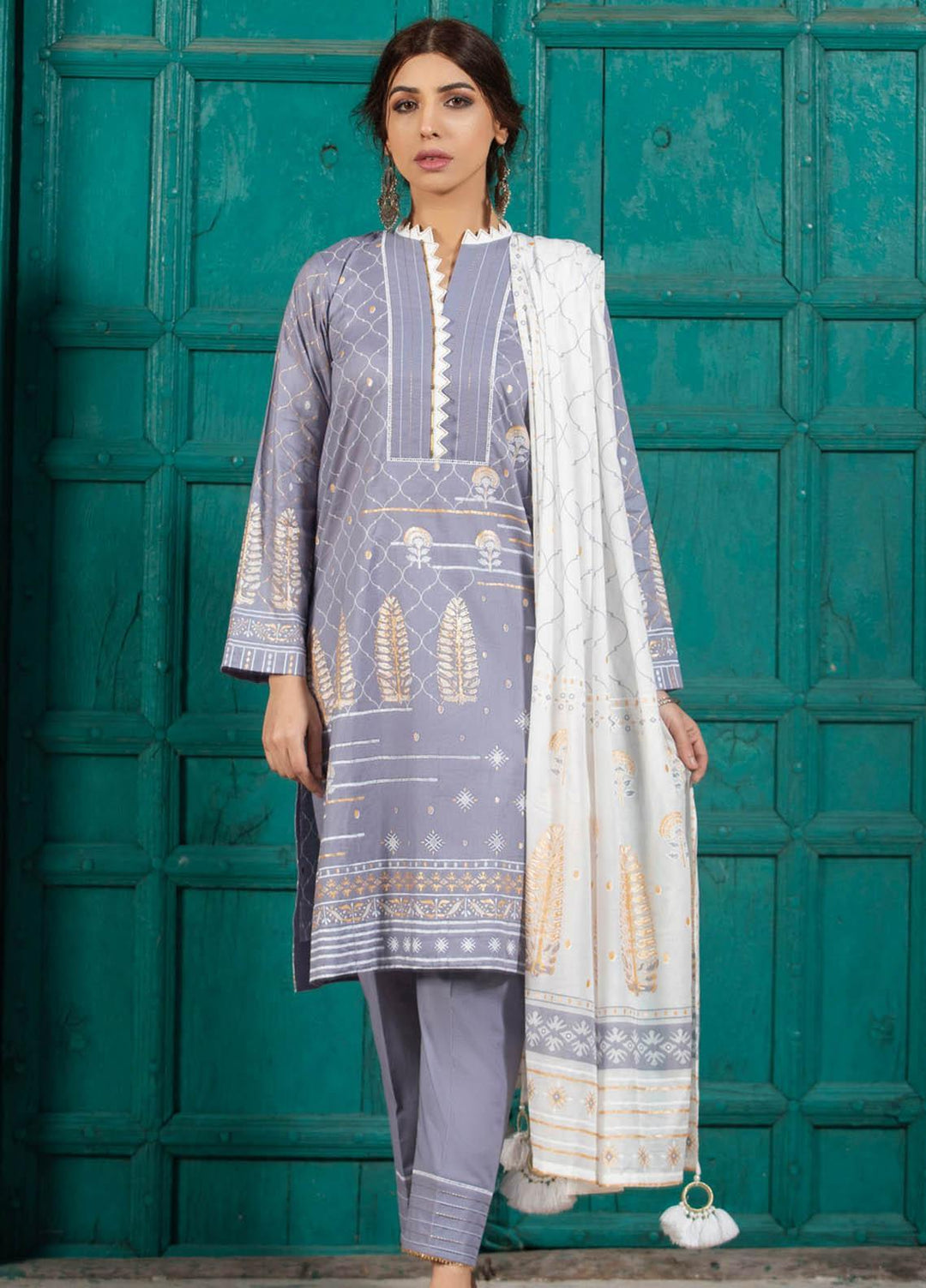 Lakhany Printed Lawn Stitched 3 Piece Suit LSM-2157