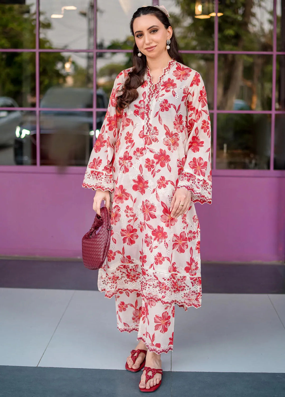 Lakhany Pret Embroidered Cambric 2 Piece Suit LG-RL-0057-W-PRT-2P