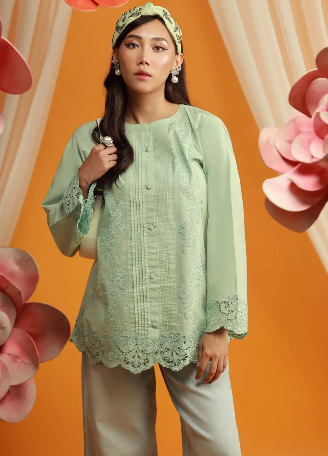 Lakhany Pret Embroidered Cambric Kurti LG-SK-0234