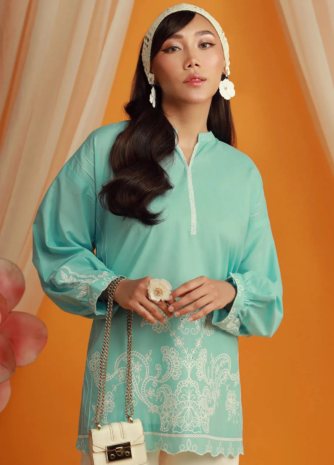 Lakhany Pret Embroidered Cambric Kurti LG-UB-0080