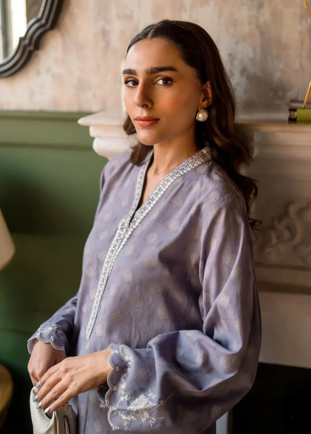 Lakhany Pret Embroidered Cotton Jacquard Shirt LG-IZ-0277