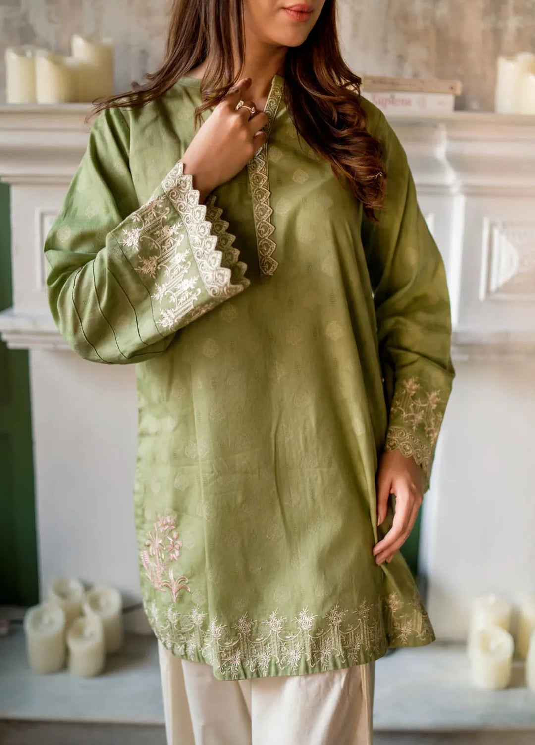 Lakhany Pret Embroidered Cotton Jacquard Shirt LG-IZ-0348