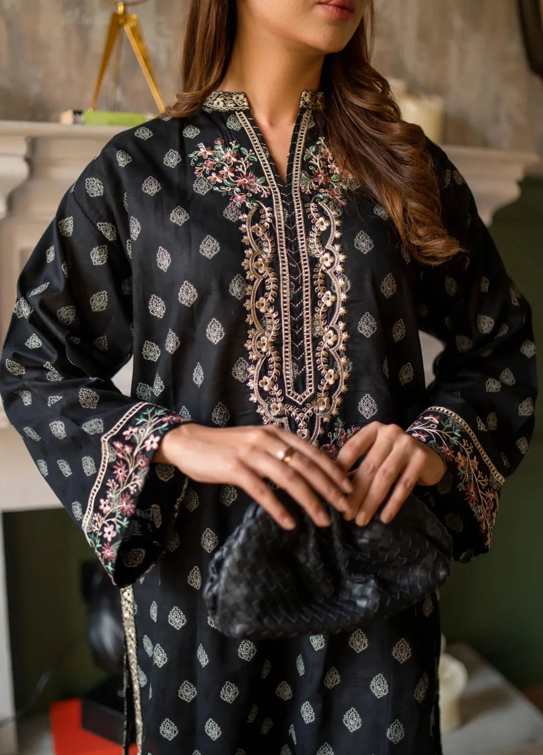 Lakhany Pret Embroidered Cotton Jacquard Shirt LG-RL-0141