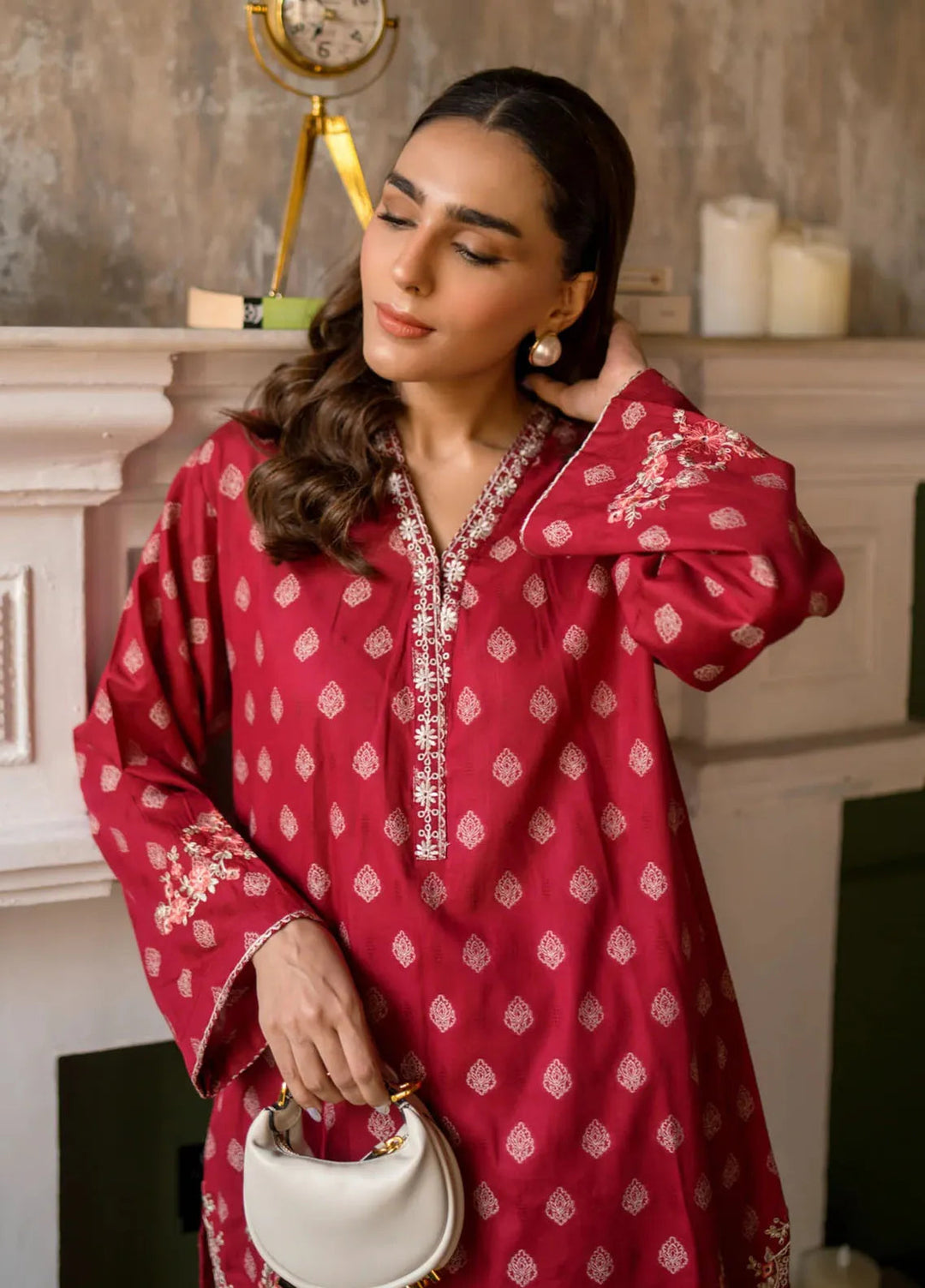 Lakhany Pret Embroidered Cotton Jacquard Shirt LG-UB-0108