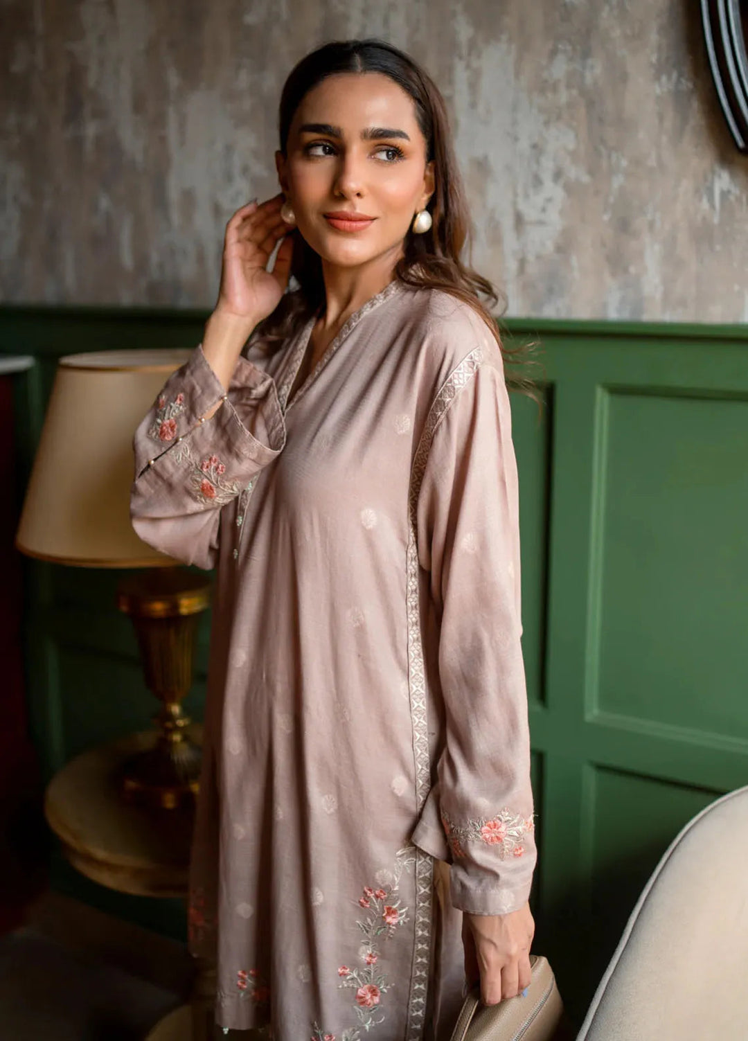 Lakhany Pret Embroidered Cotton Jacquard Shirt LG-UB-0109