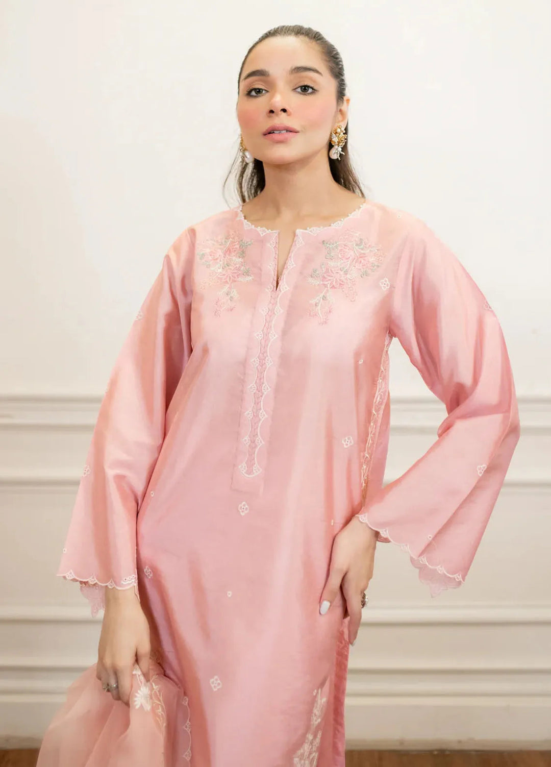 Lakhany Pret Embroidered Cotton Net 3 Piece Suit LG-IZ-0223-W-EMB-3P