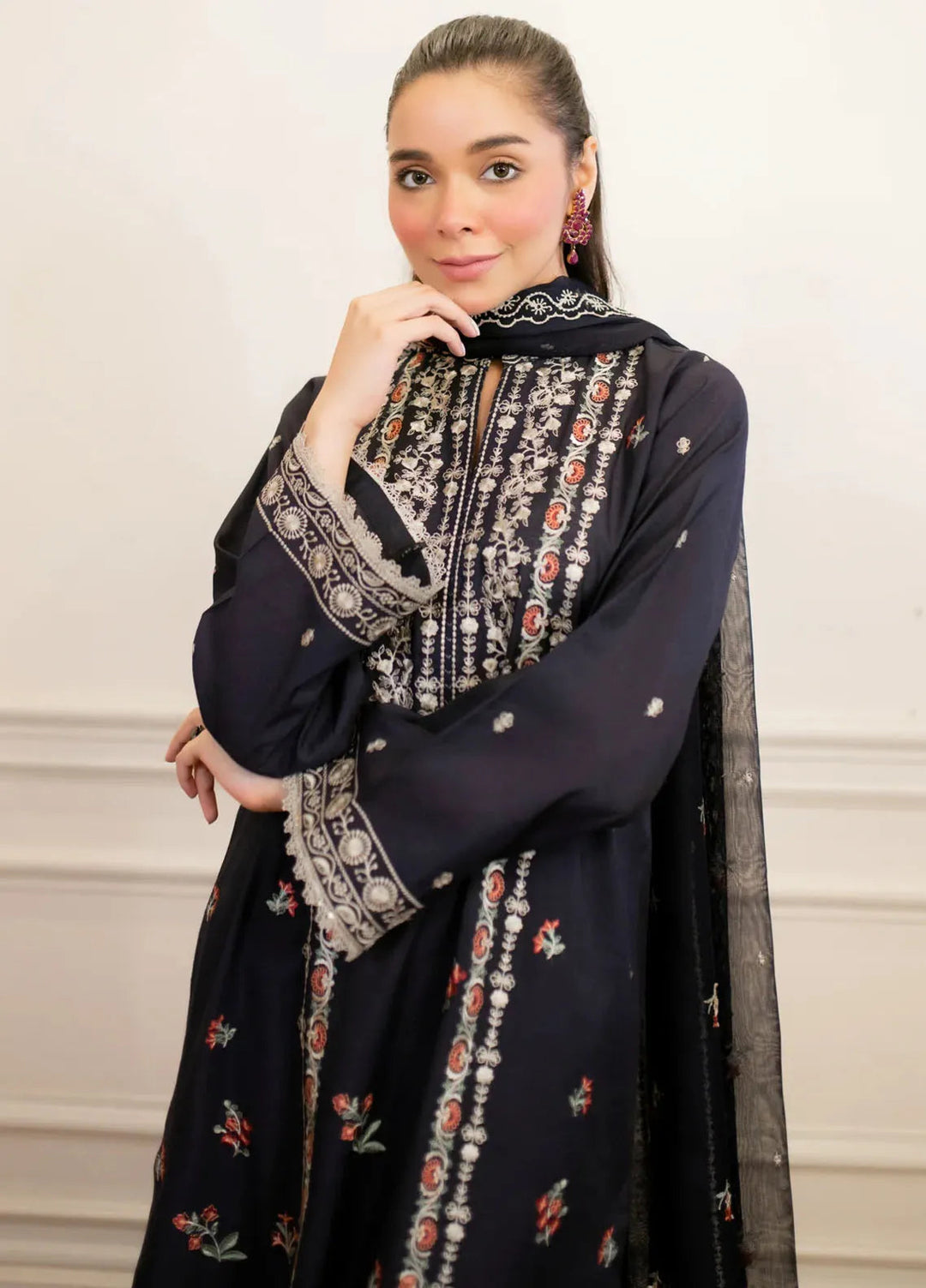 Lakhany Pret Embroidered Cotton Net 3 Piece Suit LG-IZ-0267-W-EMB-3P