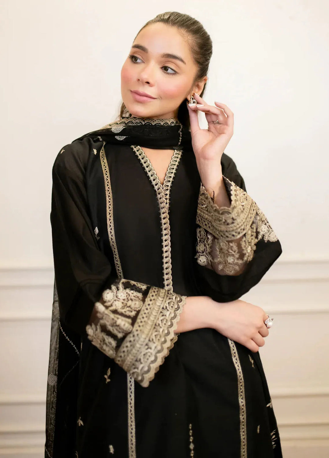 Lakhany Pret Embroidered Cotton Net 3 Piece Suit LG-SK-0268-W-EMB-3P