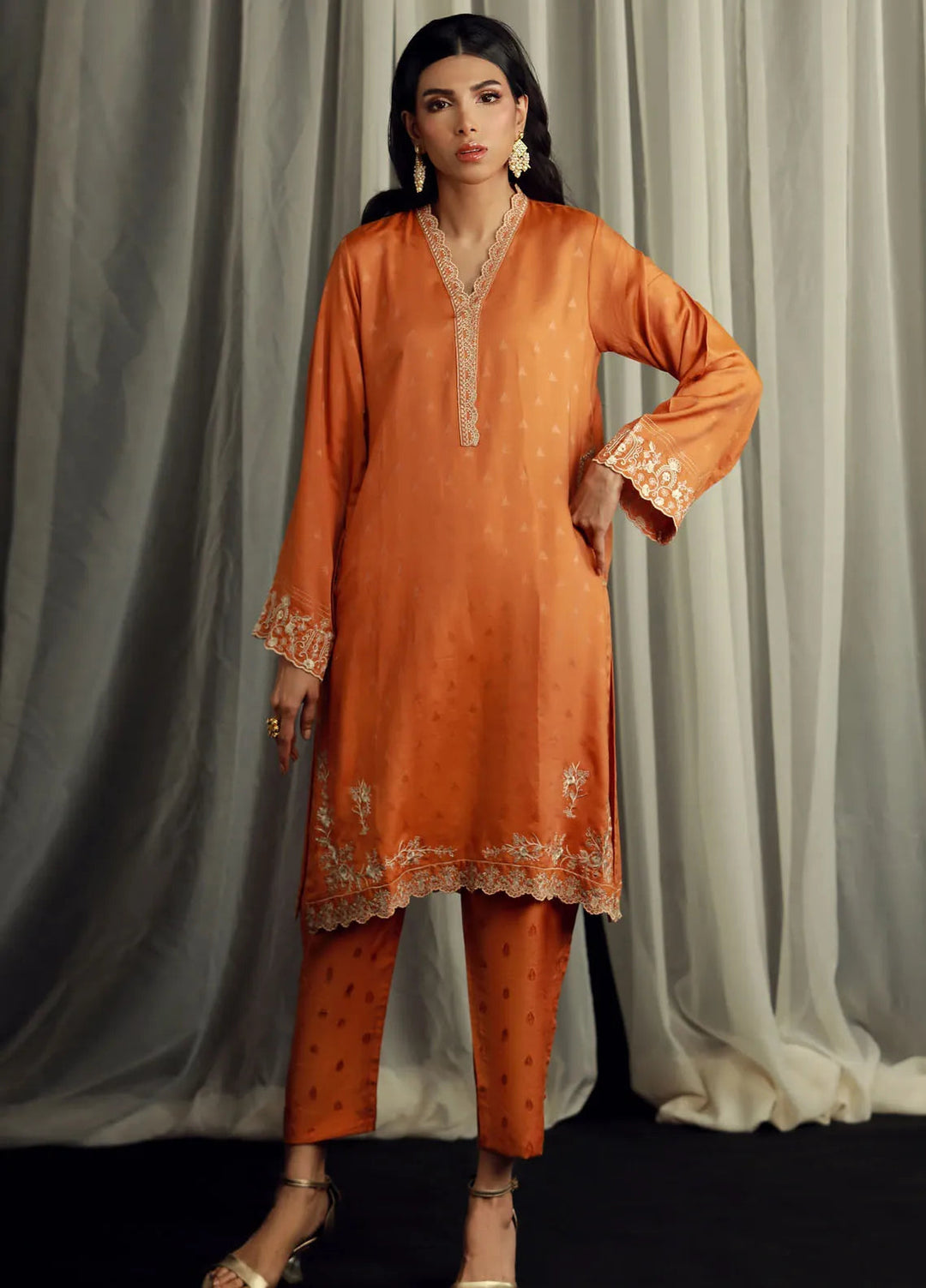 Lakhany Pret Embroidered Jacquard 2 Piece Suit LG-IZ-0189-W-EMB-2P