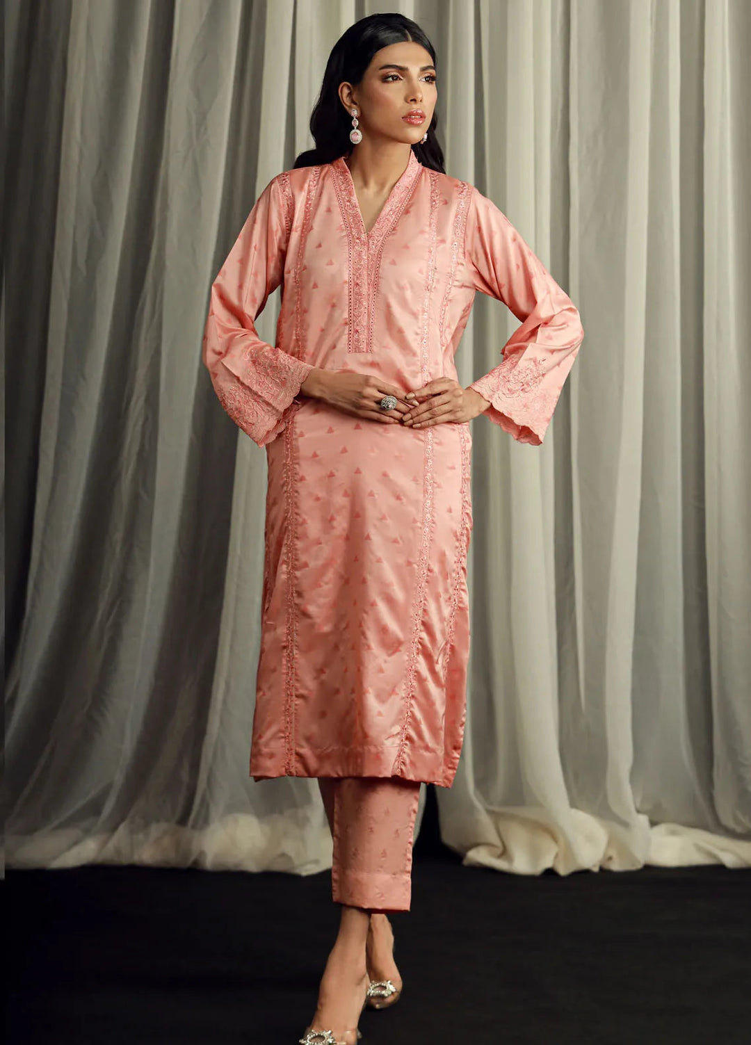 Lakhany Pret Embroidered Jacquard 2 Piece Suit LG-UB-0057-W-EMB-2P