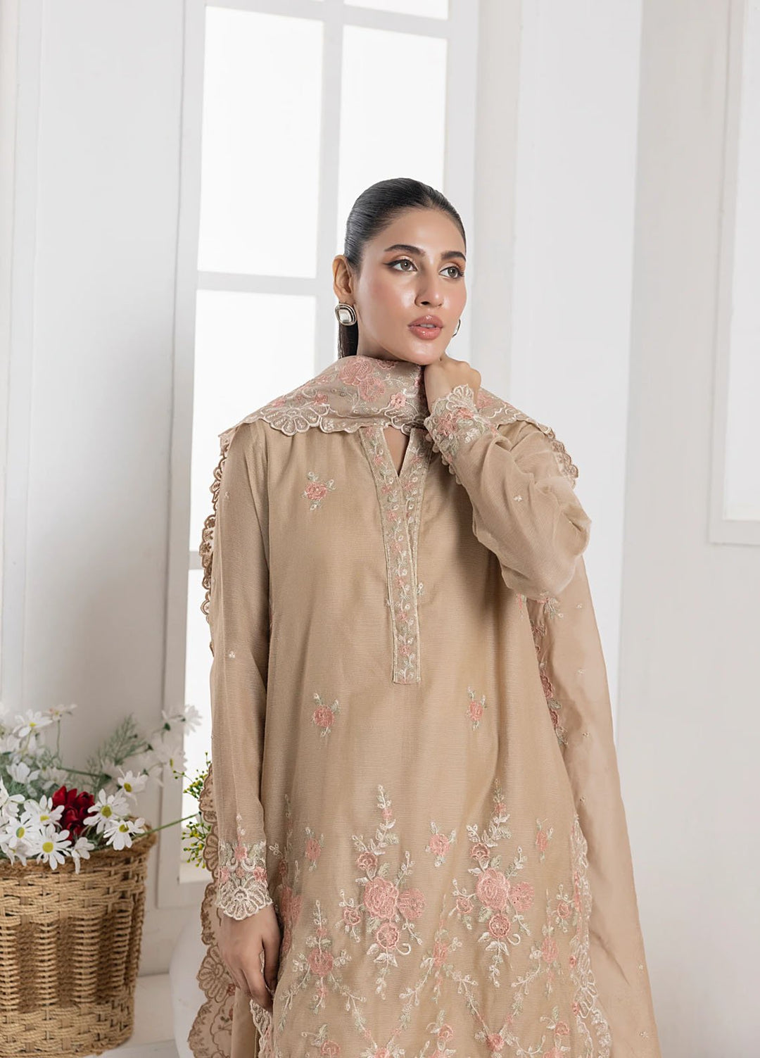 Lakhany Pret Embroidered Khaddi Net 3 Piece Suit LG-UB-0137