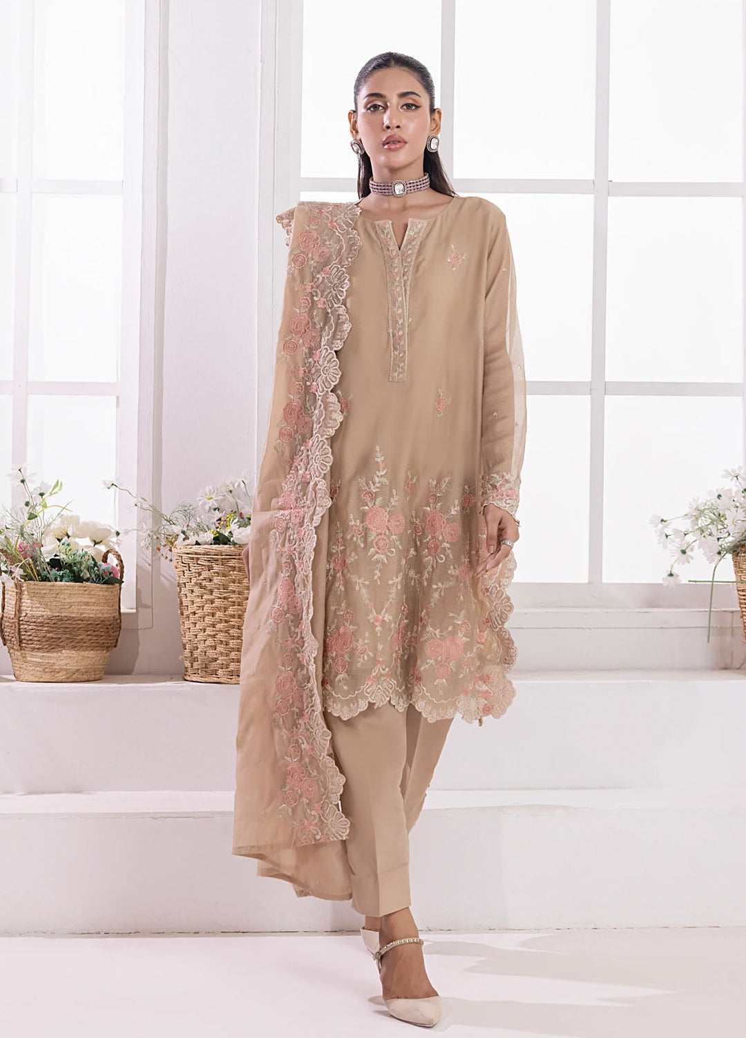 Lakhany Pret Embroidered Khaddi Net 3 Piece Suit LG-UB-0137