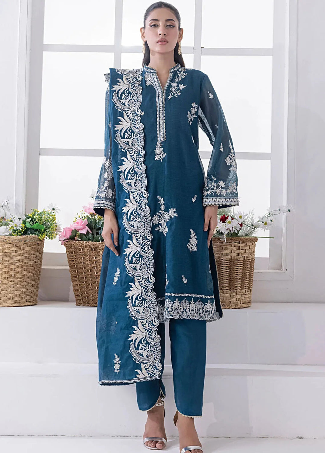 Lakhany Pret Embroidered Khaddi Net 3 Piece Suit LG-UB-0138