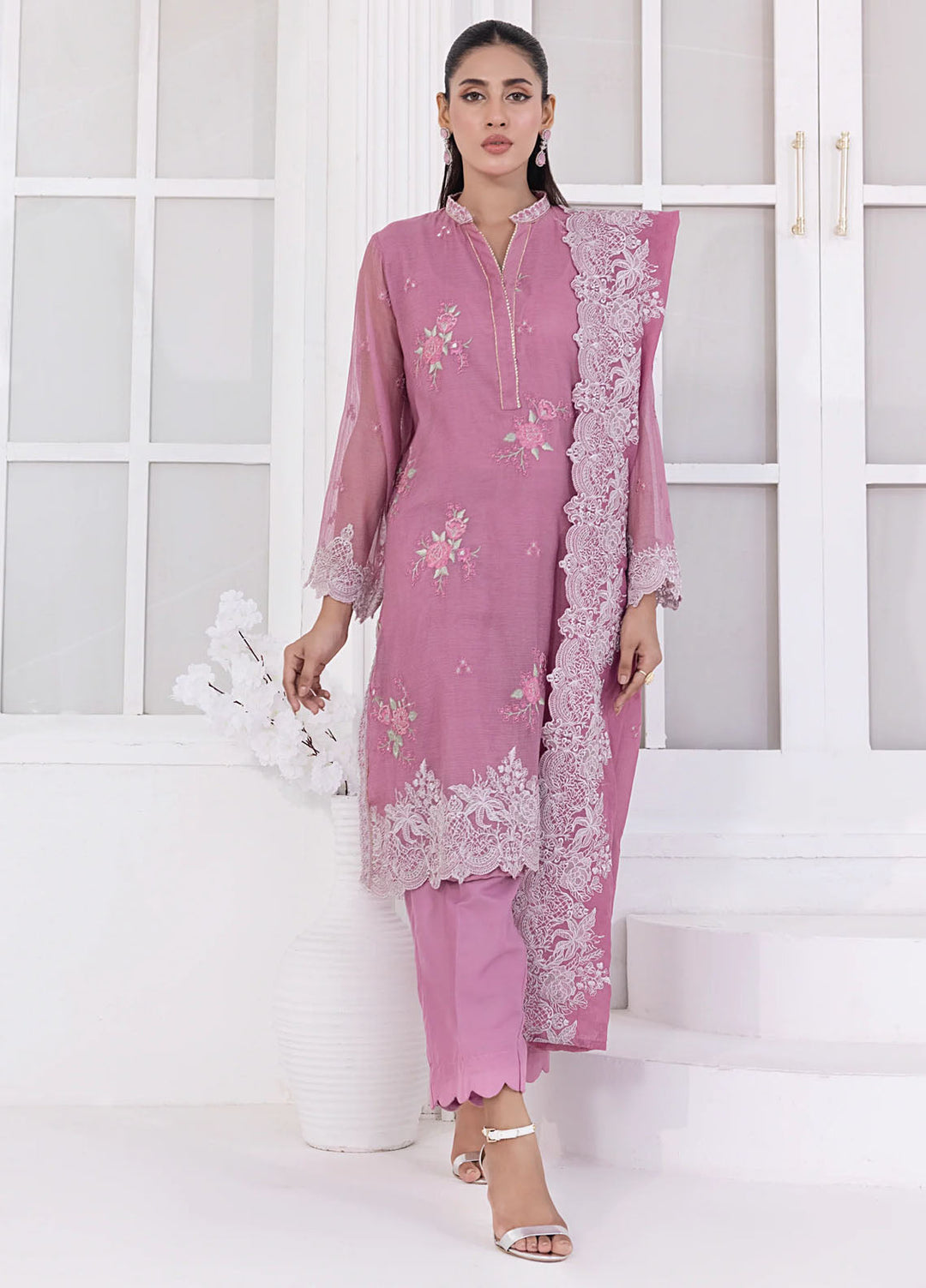 Lakhany Pret Embroidered Khaddi Net 3 Piece Suit LG-UB-0140