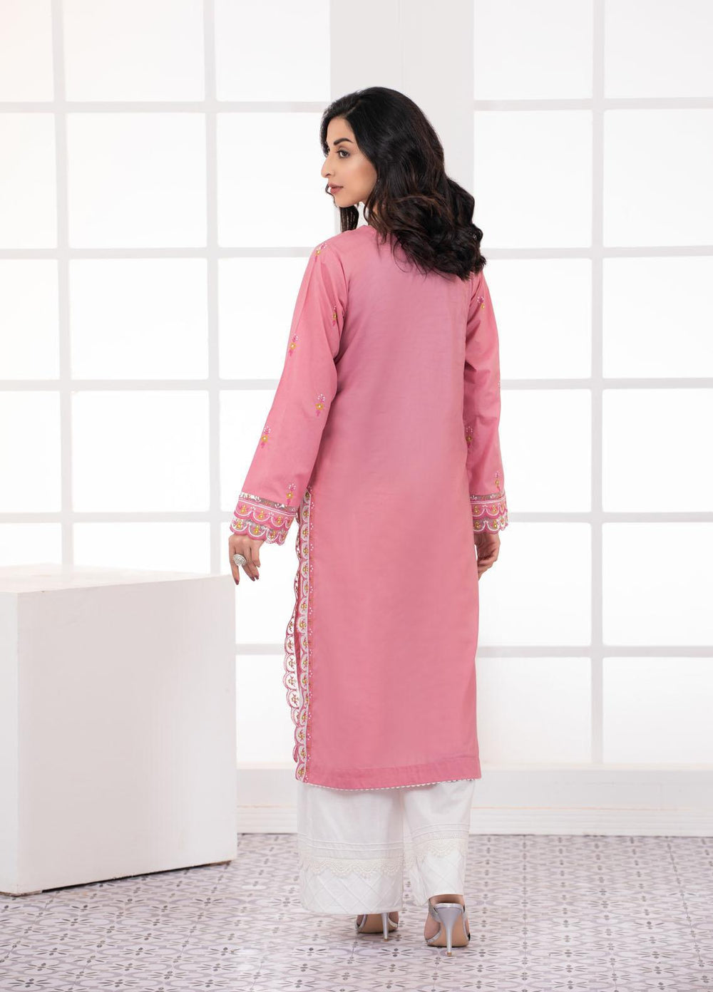 Lakhany Casual Pret Embroidered Cambric Kurtis LSM-2793