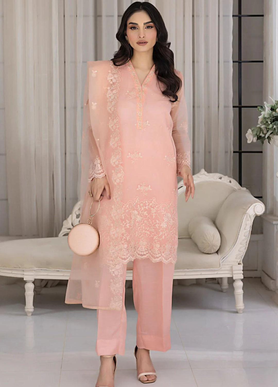 Lakhany Pret Embroidered Organza 3 Piece Suit LG-IZ-0314