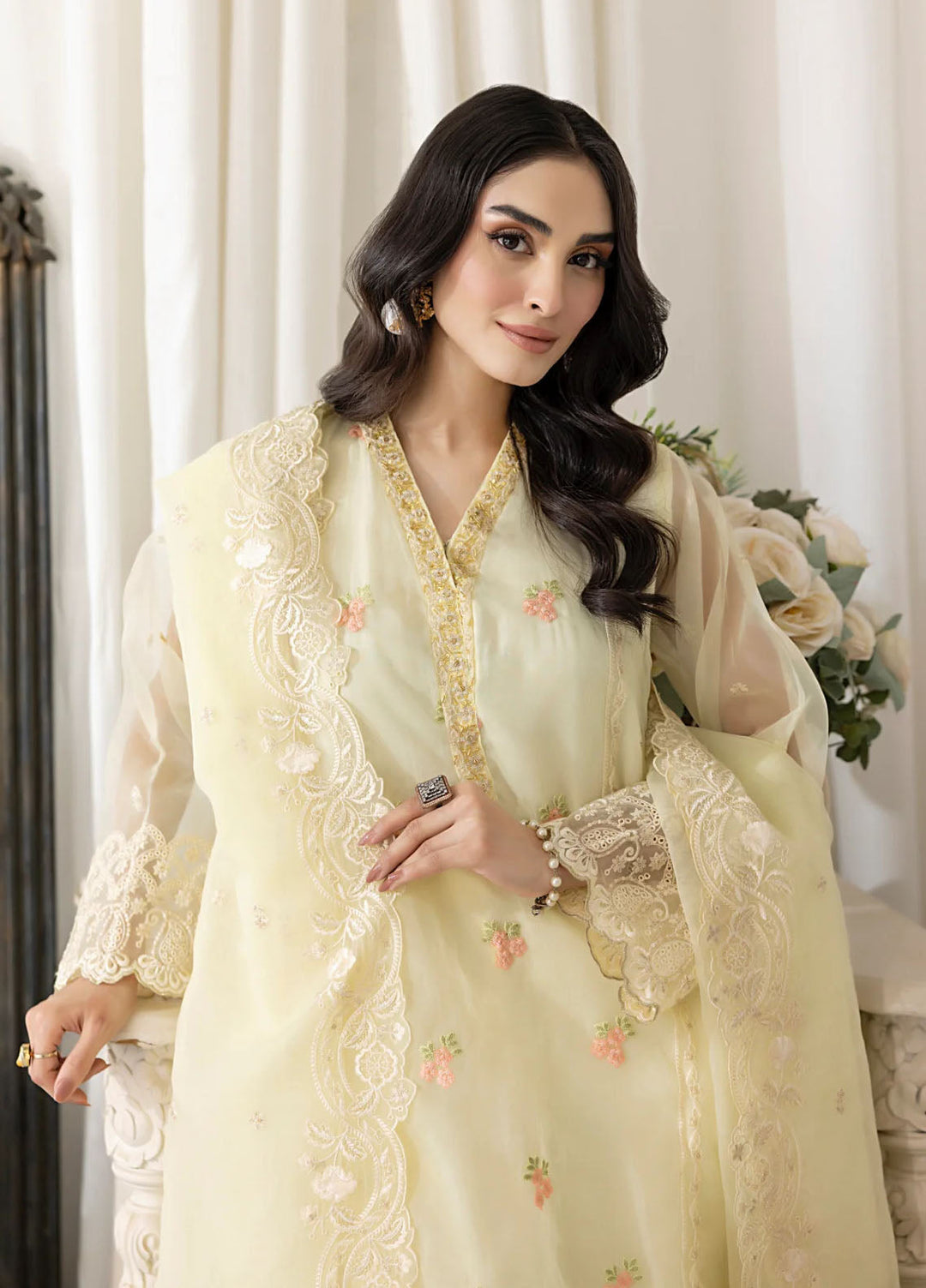 Lakhany Pret Embroidered Organza 3 Piece Suit LG-IZ-0315