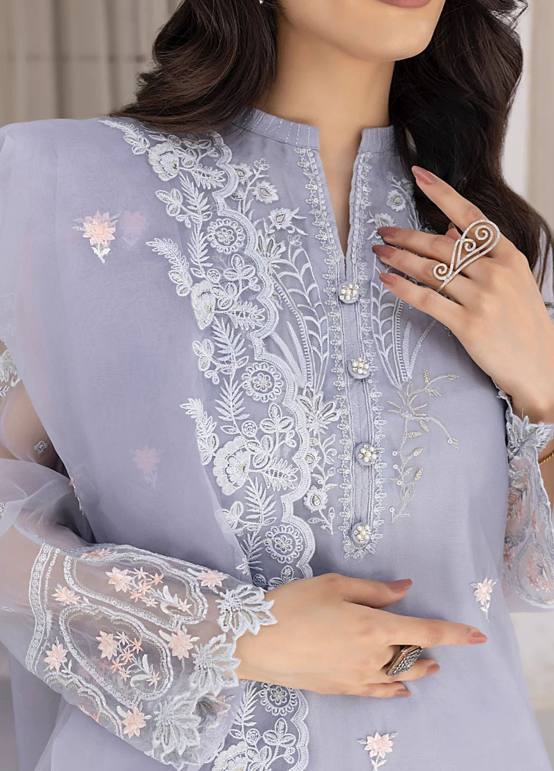 Lakhany Pret Embroidered Organza 3 Piece Suit LG-IZ-0316