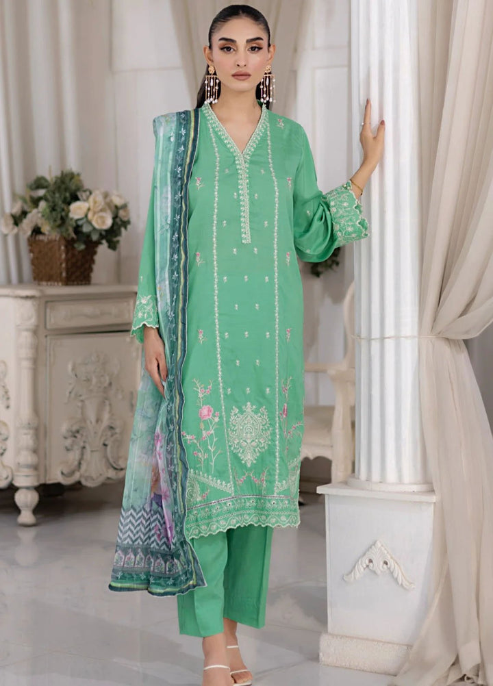 Lakhany Pret Embroidered Raw Silk 3 Piece Suit LG-IZ-0239