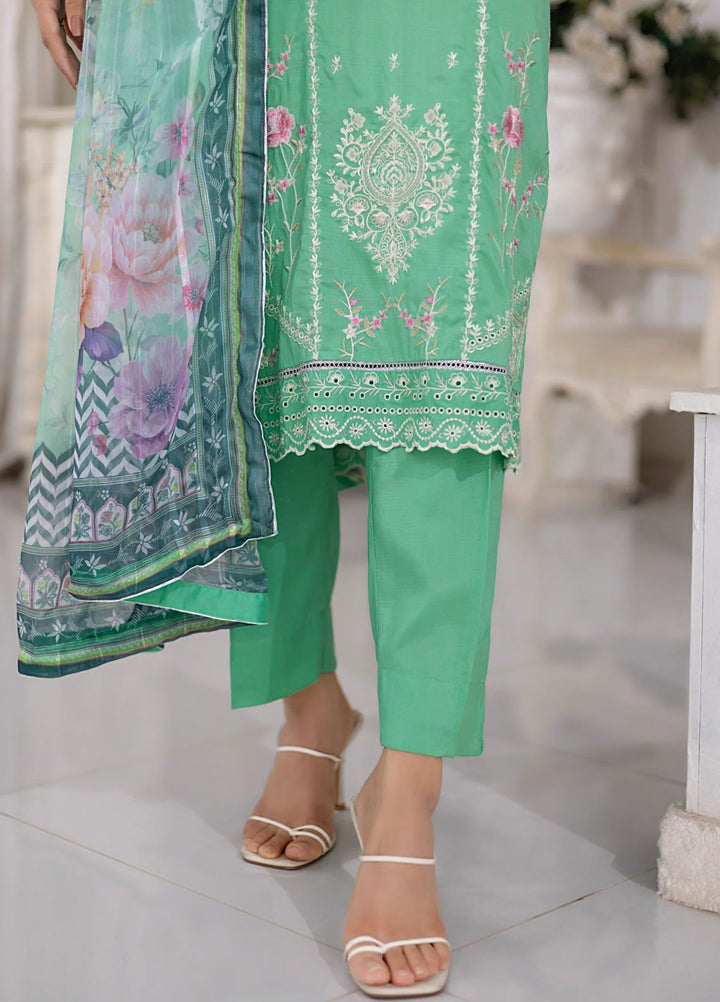 Lakhany Pret Embroidered Raw Silk 3 Piece Suit LG-IZ-0239