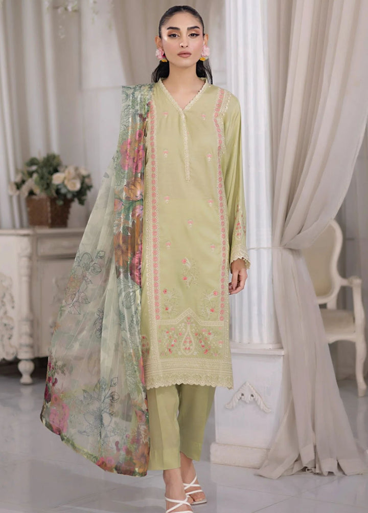 Lakhany Pret Embroidered Raw Silk 3 Piece Suit LG-RL-0100