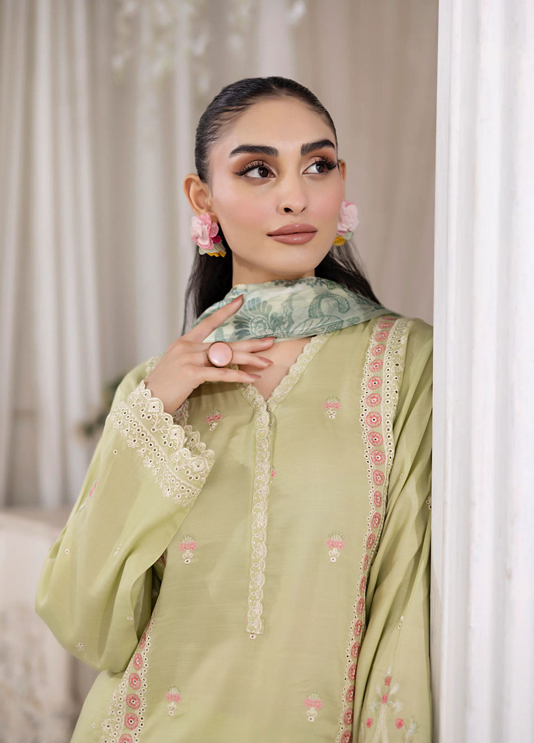 Lakhany Pret Embroidered Raw Silk 3 Piece Suit LG-RL-0100