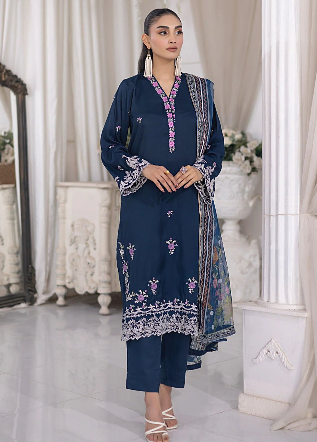 Lakhany Pret Embroidered Raw Silk 3 Piece Suit LG-RL-0105