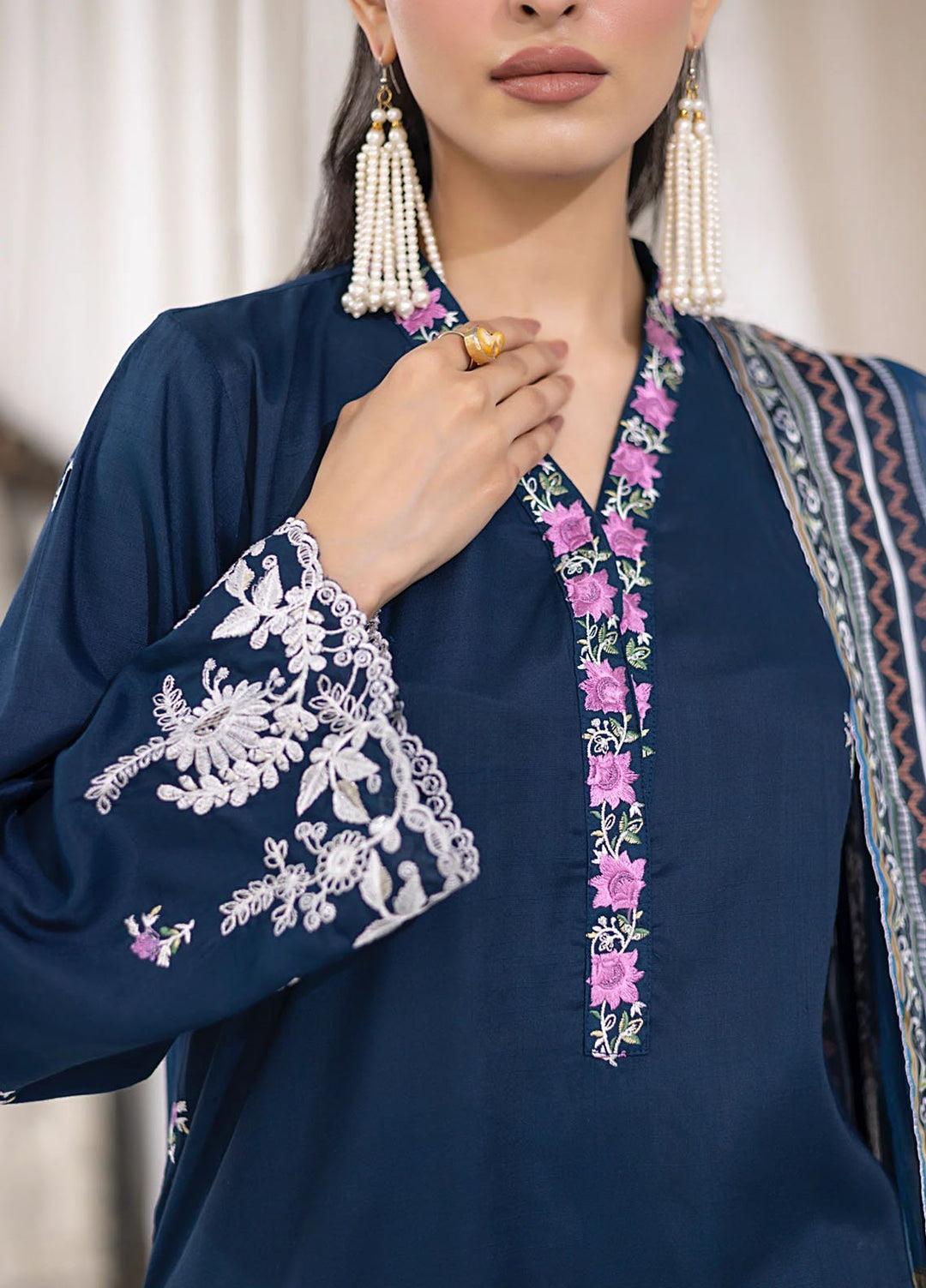 Lakhany Pret Embroidered Raw Silk 3 Piece Suit LG-RL-0105