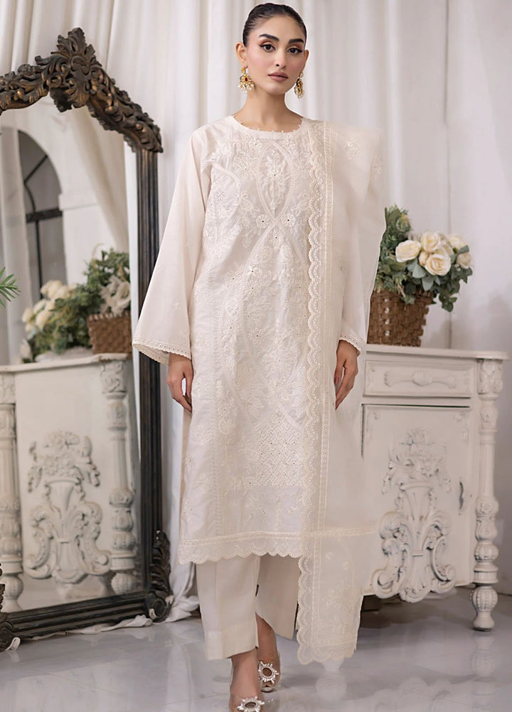 Lakhany Pret Embroidered Sheesha Silk 3 Piece Suit LG-IZ-0364