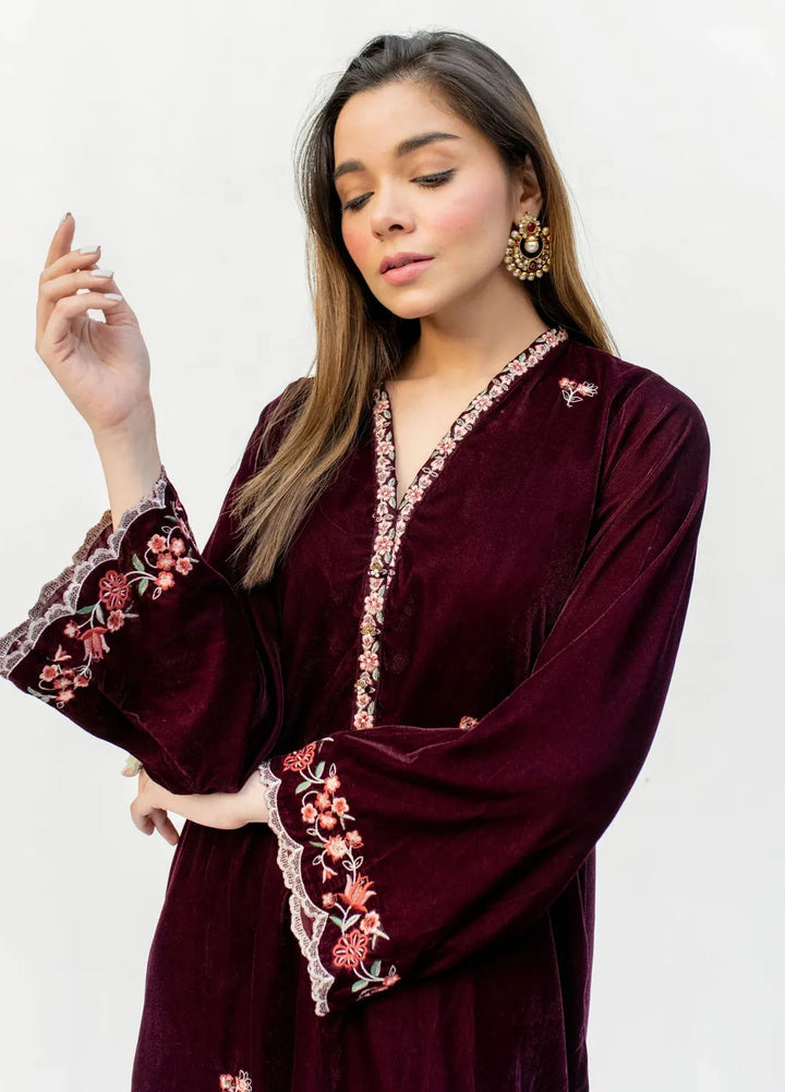 Lakhany Pret Embroidered Velvet Kurti LG-IZ-0250