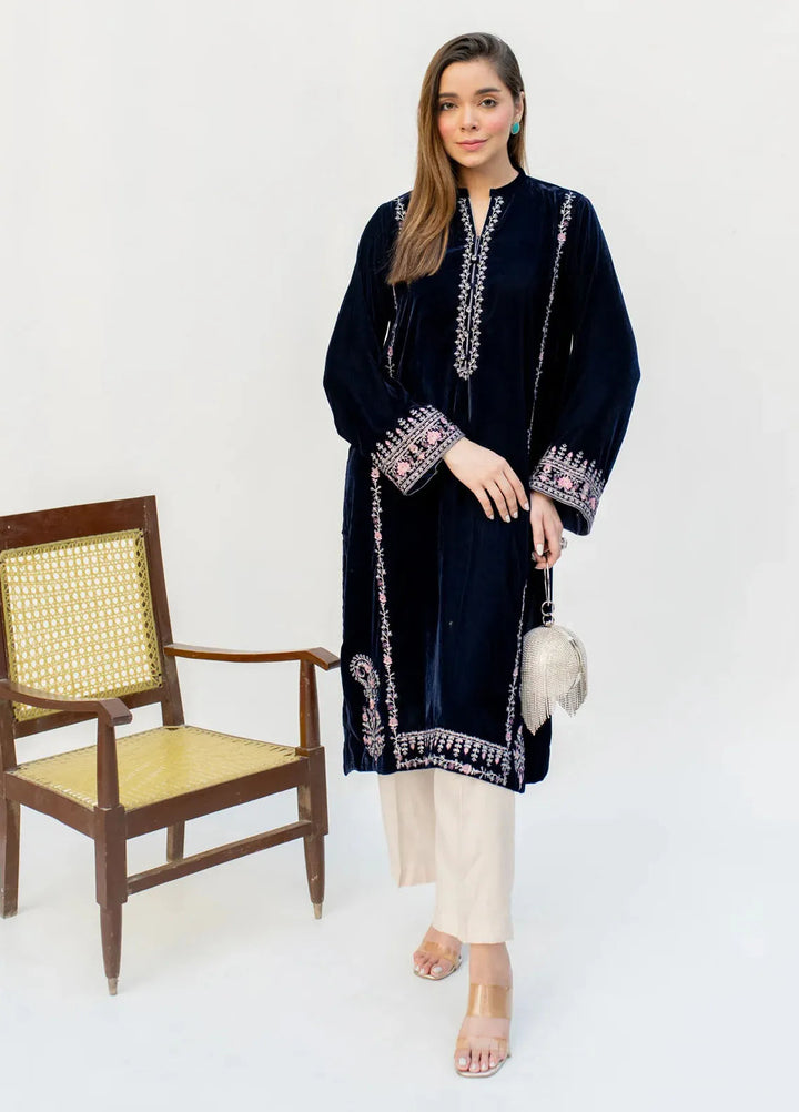 Lakhany Pret Embroidered Velvet Kurti LG-IZ-0253