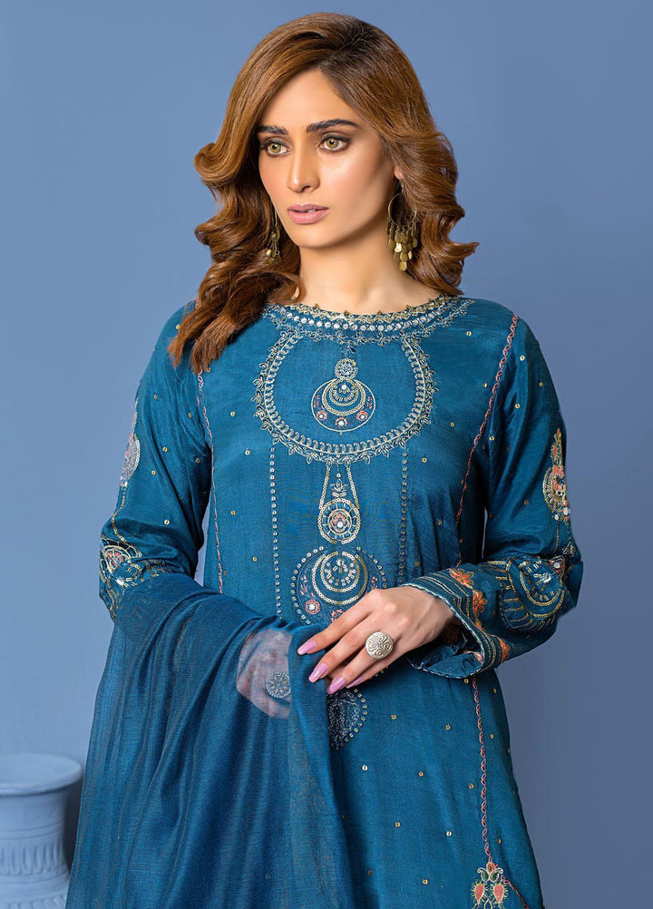 Lakhany Luxury Pret Embroidered Khaadi Net 3 Piece Dress LSM-2871