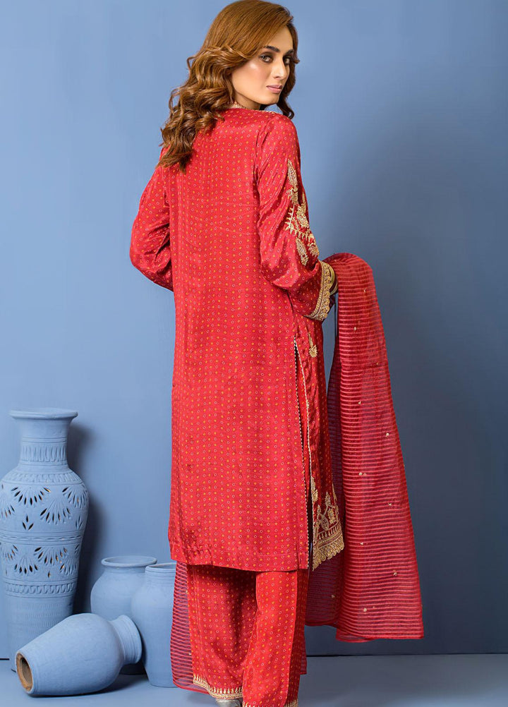 Lakhany Luxury Pret Embroidered Khaadi Net 3 Piece Dress LSM-2877