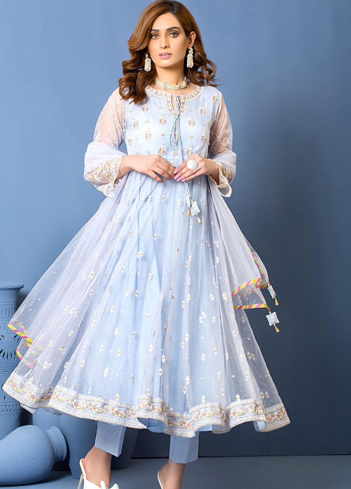 Lakhany Luxury Pret Embroidered Khaadi Net 3 Piece Dress LSM-2866