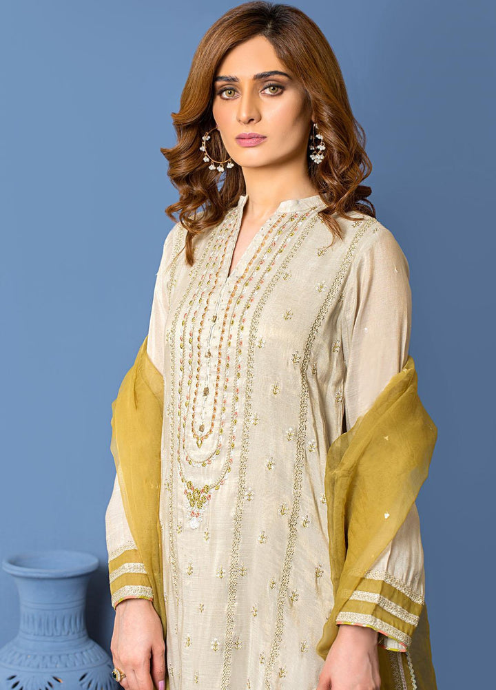 Lakhany Luxury Pret Embroidered Khaadi Net 3 Piece Dress LSM-2869