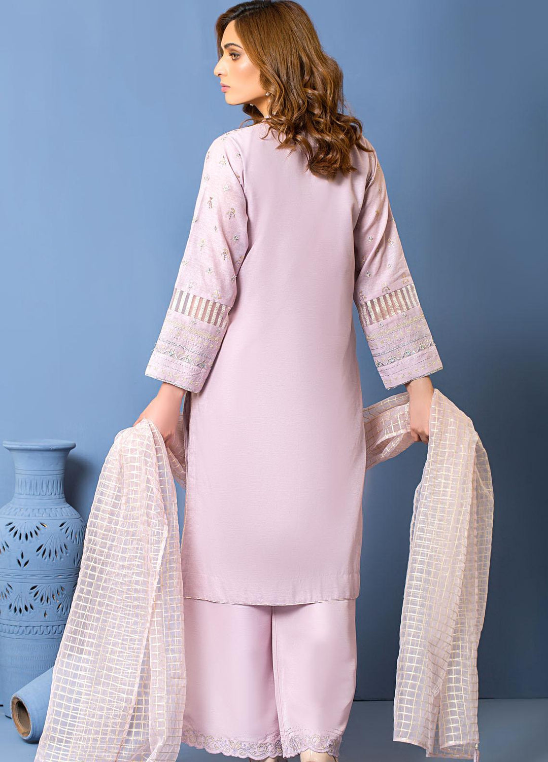 Lakhany Luxury Pret Embroidered Khaadi Net 3 Piece Dress LSM-2868