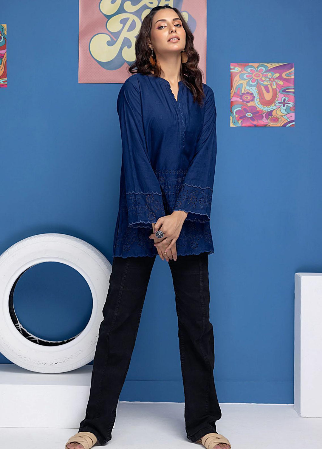 Lakhany Pret Embroidered Jacquard Kurti LSM23FT LG-SK-0090