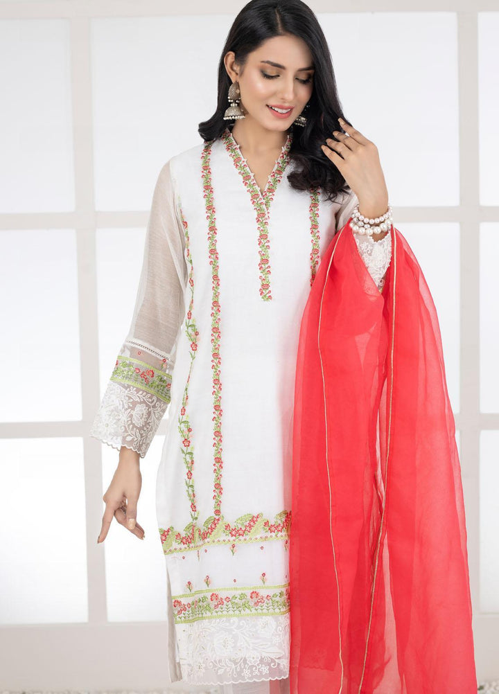Lakhany Luxury Pret Embroidered Khaadi Net 3 Piece Suit LSM-2452