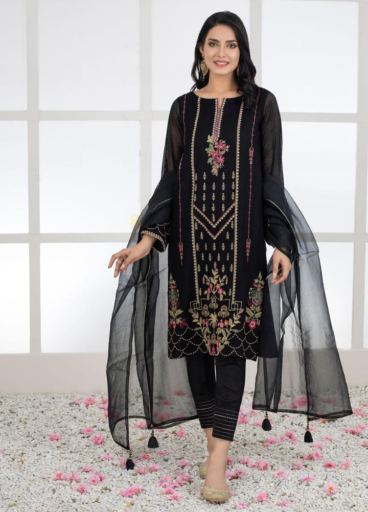 Lakhany Luxury Pret Embroidered Khaadi Net 3 Piece Suit LSM-2454